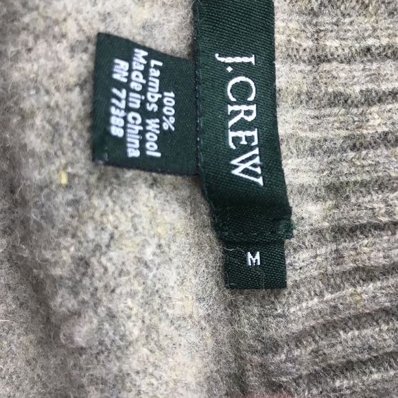 J Crew Men's Pullover Sweater Gray Lambs Wool M - Picture 5 of 5